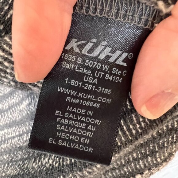 Kuhl Cardigan Womens Size XS Gray & White Asymmetric Hem Lightweight Gorpcore - Picture 3 of 14